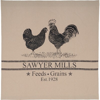 Farmstead Chicken and Rooster Shower Curtain 72x72 VHC Brands
