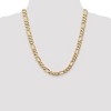 Black Bow Jewelry Men's 8.75mm, 14k Yellow Gold, Flat Figaro Chain Necklace - 2 of 4