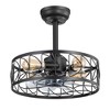 Airsurfer 16.5-Inch Black Downrod Mounted Enclose Ceiling Fans with Remote - 3 of 4