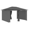 vidaXL Garden Marquee with Curtains 157.4"x118.1" Anthracite - 2 of 2
