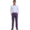 INSPIRE CHIC Men's Casual Striped Slim Fit Color Block Business Pants - 3 of 4