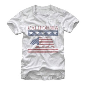 Men's Lost Gods California Red, White, and Bear T-Shirt - 1 of 4
