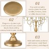 MOEPISY 2PCS Golden Candelabra Candle Holder - 5 Arm Pillar Candle Holders with Crystal Beads - 4 of 4