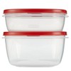 Rubbermaid 4pc Easy Find Lids Food Storage Containers Red: Stackable, Microwave & Freezer Safe, 14 & 9 Cup - 2 of 4
