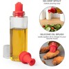 Olive Oil and Vinegar Dispenser Bottle- 16 oz Glass Cruet w Interchangeable No-Drip Spout and Silicone Basting Brush - 4 of 4