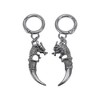 Unique Bargains Wolf Fang Shape Shoelace Charms Gray Black 2 Pcs - 4 of 4