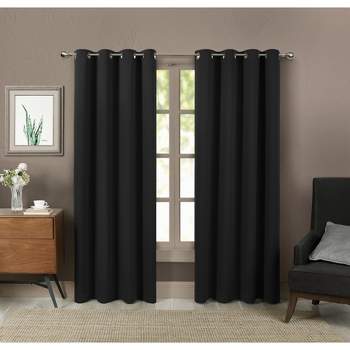 2PCS Double Layer Curtains Blackout Curtains for Bedroom Living Room 52x84  inch