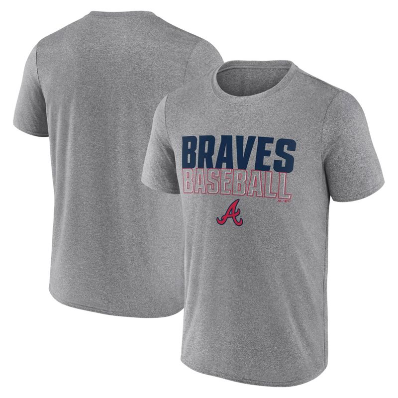 MLB Atlanta Braves Men's Gray Athletic T-Shirt, 1 of 4
