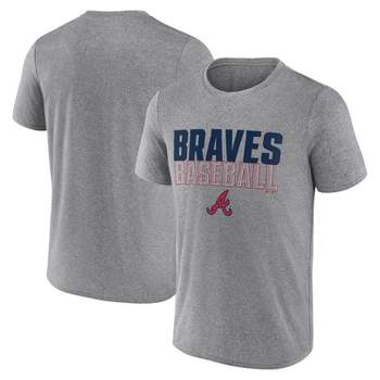 MLB Atlanta Braves Men's Gray Athletic T-Shirt