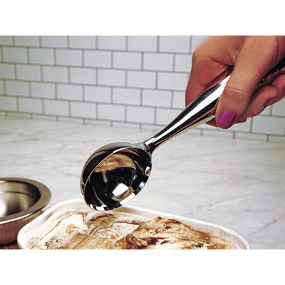 Vintage Chrome Ice Cream Scoop with Ergonomic Handle