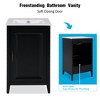 TIRAMISUBEST 20.3" Bathroom Vanity with Ceramic Sink, Freestanding Bathroom Vanity Cabinet with 1 Functional Drawer, Door Shelf, Soft-closing Door - 3 of 4
