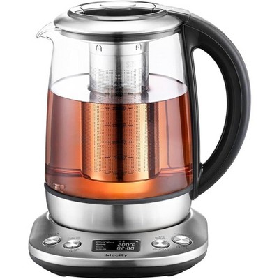 Mecity Glass Electric Kettle - 1.7L, Temp Control, LCD, Preset Brewing, Infuser