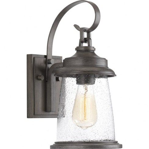 Progress Lighting Conover 1-Light Outdoor Wall Lantern in Antique Pewter with Seeded Glass Shade - image 1 of 3