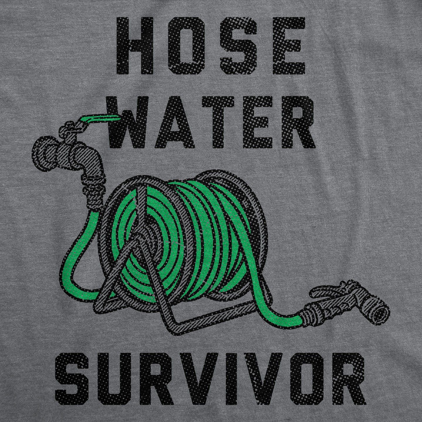 Мужская футболка Crazy Dog T-Shirts, Inc. Funny T Shirts Hose Water Survivor Sarcastic Tee For Men, цвет: Тёмный серый — фото 2