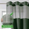 BAGOKIE 71"x74" Boho Tufted Chevron Stripes Hookless Shower Curtain, Pack of 1 - 3 of 4