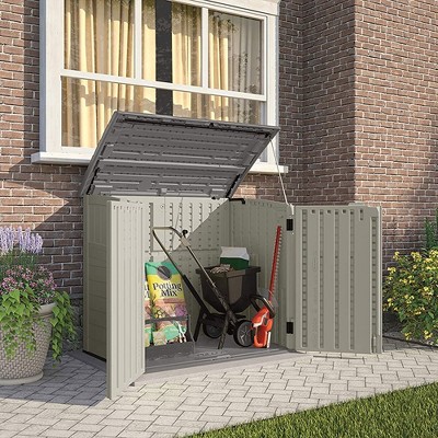 Suncast 34 Cu Ft Vanilla Resin Horizontal Storage Shed