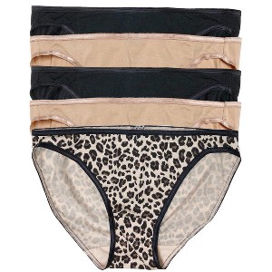 Felina Smooth Low Rise Bikini Panties - Seamless Underwear for Women, Panties for Women (5-Pack) - 1 of 1
