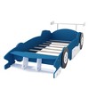 CAVINAS Twin/Full Size Race Car-Shaped Platform Bed with Storage,Plywood Bed Frame for Kids Room,Bedroom - 3 of 4