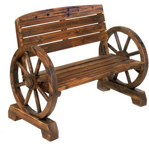 Zingz & Thingz Wagon Wheel Bench 42.25x21x31" - 1 of 3