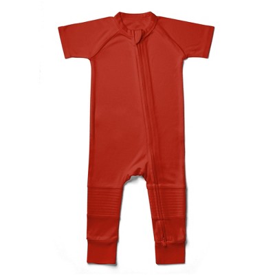 Image of goumikids baby viscose from bamboo + organic cotton S/S romper - Cherry Pie NB