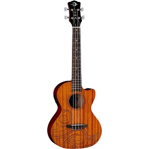 Luna Tattoo Mahogany Tenor Acoustic-Electric Ukulele Mahogany - 1 of 1