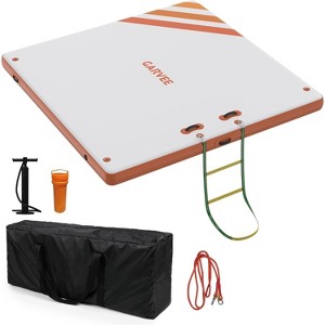 GustoWave Inflatable Floating Dock, Swim Platform Floating Dock for Lakes, Lake Floats, Island Raft Mat for Lake Beach Ocean, Non-Slip Surface - 1 of 4