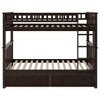 PAGED Twin over Twin Bunk Bed Modern Simple Pine Bed Frame with 2 Drawers, Guardrail and Ladder for Bedroom - 4 of 4
