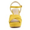 Allegra K Women's Buckle Closure Platform Chunky Heels Slingback Sandals - 2 of 4