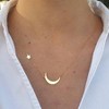 Dainty Gold Pendant Necklace, Tiny Love Heart Star Leaf Pendant, Simple Everyday for Women - 2 of 4