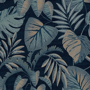 NEXT Jungle Leaves Navy Wallpaper - 1 of 4