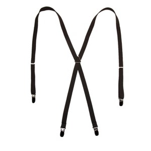 CTM Women's Elastic Clip-End 1/2 Inch Skinny Urban Suspenders - 1 of 4