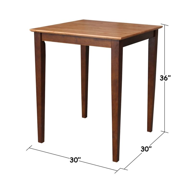 Solid Wood Top Table with Shaker Legs Cinnamon/Brown - International Concepts, 5 of 7