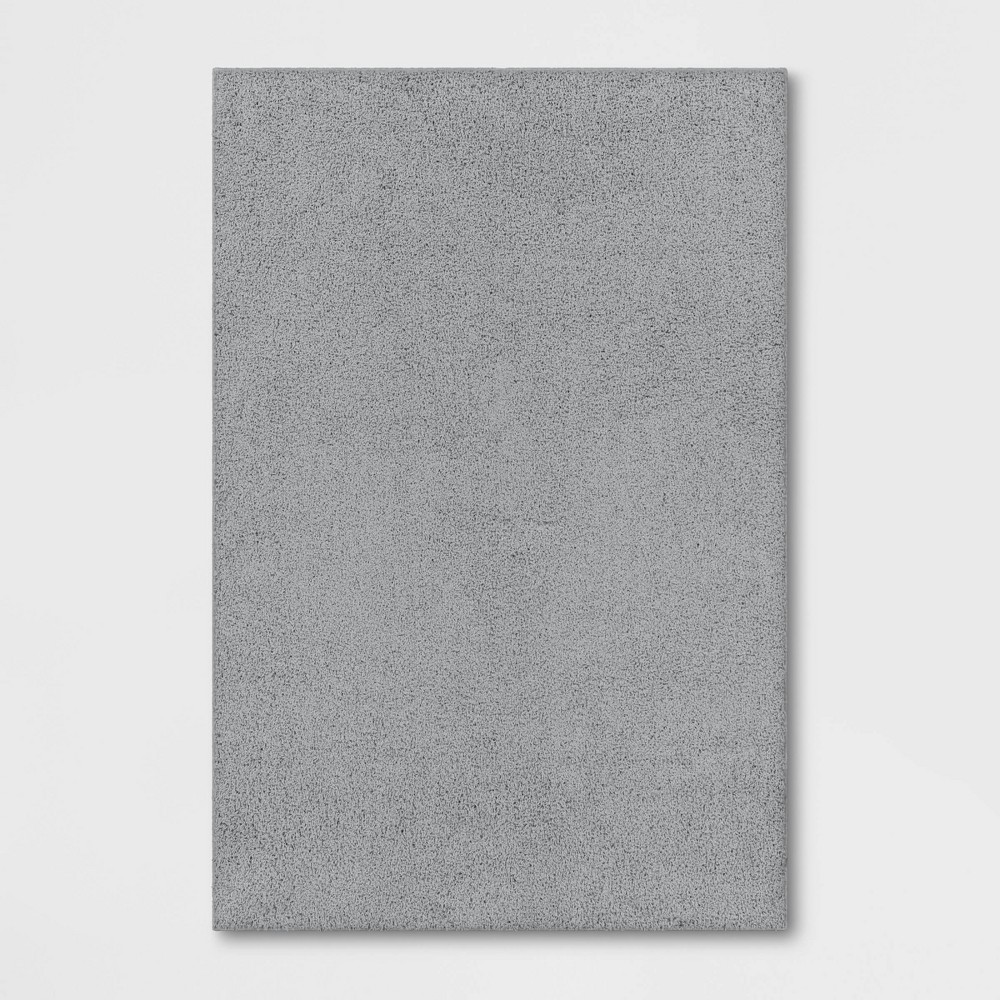 Photos - Area Rug 4'x5'5" Shag  Gray - Room Essentials™