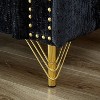 NicBex 82 Inch Chenille Pull Buckle Design Sofa Buttons Tufted With Copper Nail Decoration Armrest for Living Room,Office,Apartment,Black - 4 of 4