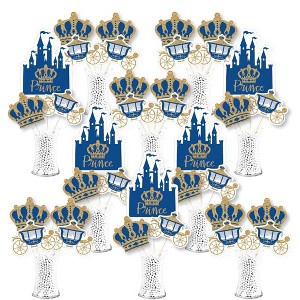 Big Dot of Happiness Royal Prince Charming - Baby Shower or Birthday Party Centerpiece Sticks - Showstopper Table Toppers - 35 Pieces - 1 of 4