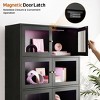 Skyzoo Display Cabinet with  RGB LED Lights & Tempered Glass Doors, 5-Tier Curio Cabinet with Storage for Collectibles - 3 of 4