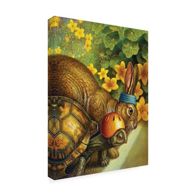 Trademark Fine Art -Dan Craig 'Tortoise And Hare' Canvas Art