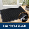Front Door Indoor Outdoor Entrance Waterproof Heavy Duty Doormat Fade Resistant Low Profile Easy Clean Black 35x23 Mat - 4 of 4