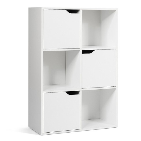 Costway 6 Cube Storage Shelf Organizer Bookcase Square Cubby Cabinet Bedroom  Natural : Target