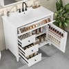 Mshliw 36" Freestanding Bathroom Vanity with Sink, 3 Drawers & Adjustable Shelf, MDF & Rubberwood Cabinet, Faucet Not Included - 3 of 4