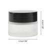 Unique Bargains Elegant Frosted Cream Glass Bottle for Bathroom 1 Pc - 4 of 4