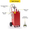 40 Gallon Portable Gas Caddy Fuel Storage Tank, Hand Siphon Pump with Rolling Flat-Free Solid Rubber Wheels for Boat, ATV, Car, Motorcycle - 2 of 2