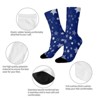 Silver Stars Women Printed Crew Socks Funny Funky Socks Soft Polyester Novelty Gifts for Artists Men - 4 of 4