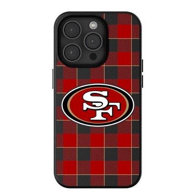 Keyscaper NFL NFC Teams Plaid MagSafe Compatible Cell Phone Case for Apple iPhone