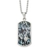 Chisel Stainless Steel Black IP-plated and Camo Enamel with .015 carat Diamond Double Dog Tag on a 24" Ball Chain Necklace - 4 of 4
