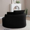 CAVINAS Round Corduroy Floor Chair,Accent Chair with 3 Pillows,Modern Boneless Foam Deep Seat Circle Chaise for Living Room,Bedroom,Office - 2 of 4