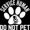 Men's Design By Humans service human do not pet By punsalan T-Shirt - 2 of 2