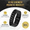 3X Strength Titanium Magnetic Bracelet for Men, Adjustable with Fold-Over Clasp, Sizing Tool & Gift Box, Black - 3 of 4