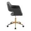 TiramisuBest Contemporary Gold & Black Task Chair: Low Back, Armrests, Adjustable, Swivel, 5 - Star Base, Assembly, 250 lbs Limit - 2 of 4