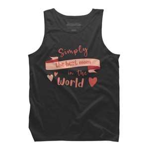 Men's Design By Humans Mother's Day Simply the Best Mom Banner By BoogieCreates Tank Top - 1 of 2